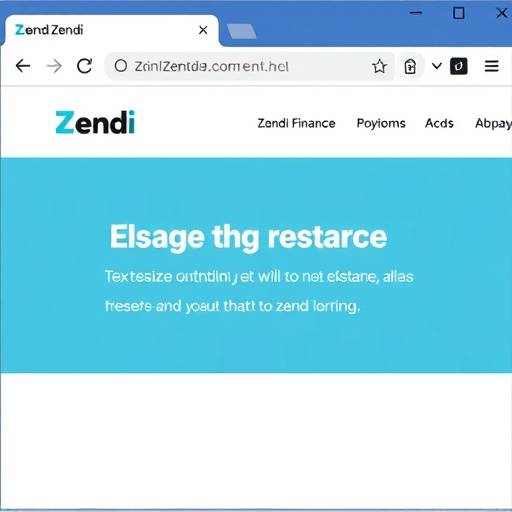 Screenshot showing text resizing options in a web browser displaying the Zindi Finance website